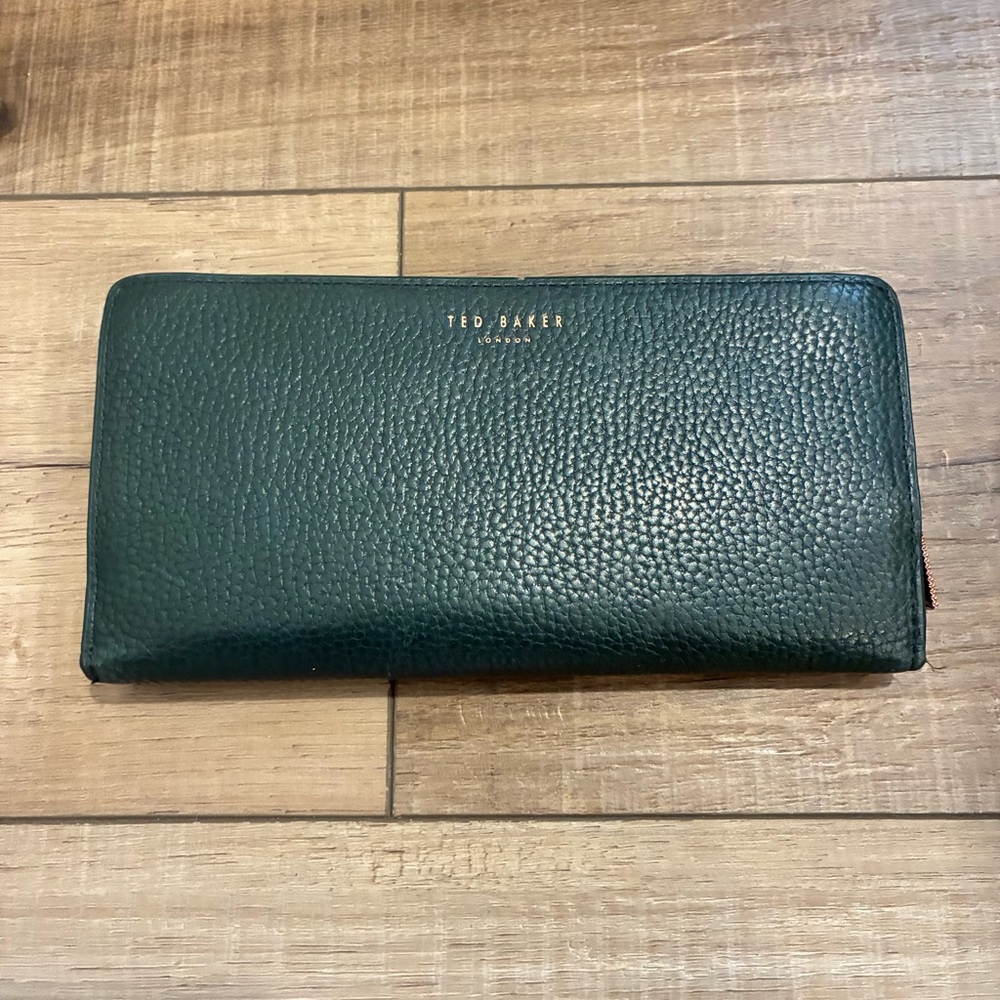 Ted Baker Dark Green Textured Wallet
